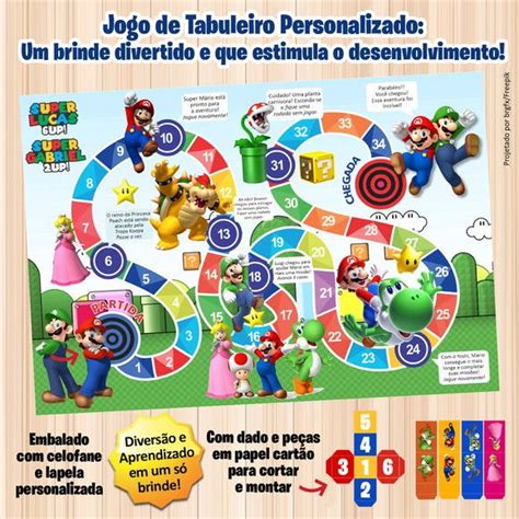 Jogo De Tabuleiro Personalizado Super M Rio Elo Jogos De Tabuleiro