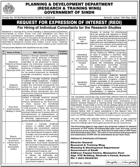 Planning And Development Department Karachi Jobs 2024 2025 Job