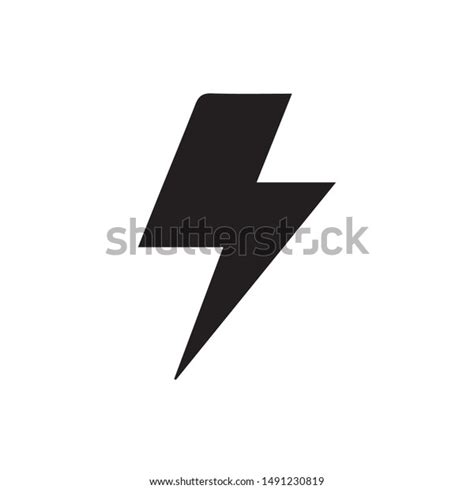 Lightning Electric Power Icon Vector Energy Stock Vector Royalty Free