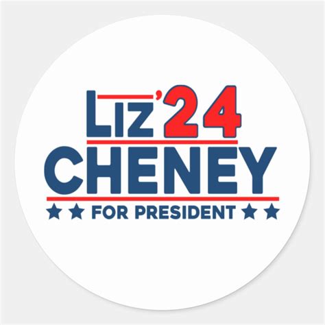 liz cheney 2024 for president classic round sticker | Zazzle