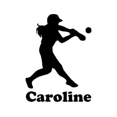 Softball Batter With Personalized Name Vinyl Decal Sticker Etsy