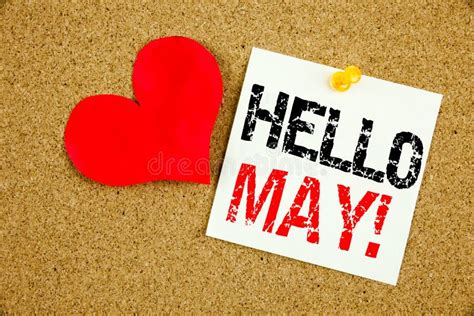 Conceptual Hand Writing Text Caption Inspiration Showing Hello May