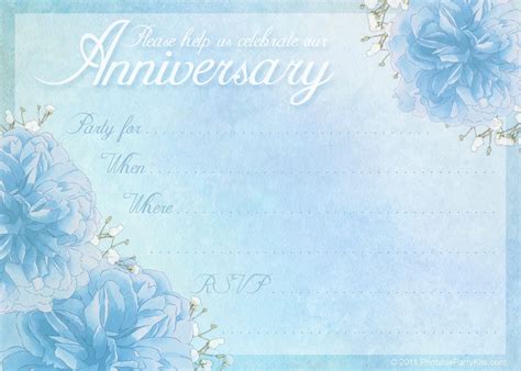 Free Wedding Anniversary Invitation Templates