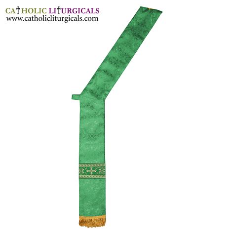 Green Deacon Stole Green Deacon Stole With Cross Orphrey