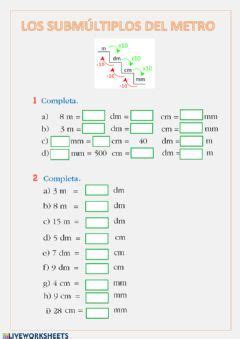 Subm Ltiplos Del Metro Idioma Espa Ol O Castellano Curso Nivel