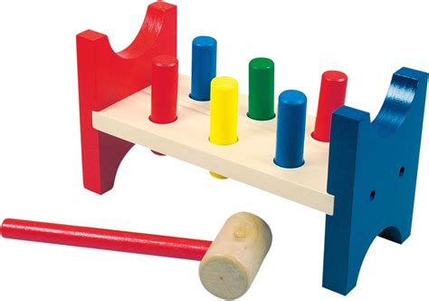 Bino 82134 Pounding Bench Hammer In Bright Colours Developement Toy