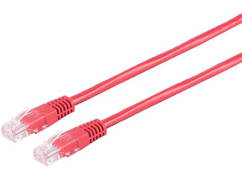 KABELBUDE Patchkabel RJ45 U UTP Cat 5e PVC Rot 1 0m Netzwerk LAN