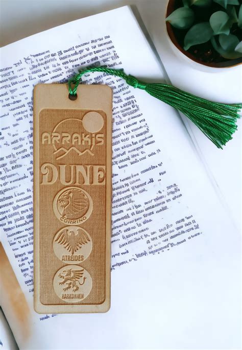 Dune Inspired Wooden Bookmark A Desert Themed Page Keeper Wooden Book