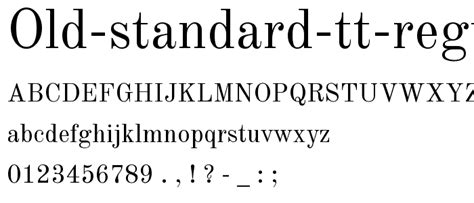 Old Standard TT Regular Font Pickafont