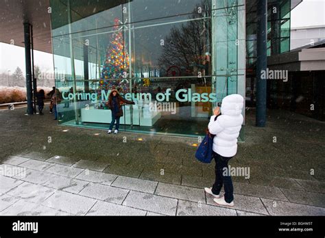 Asian tourists at the Corning Museum of Glass in Corning, New York ...