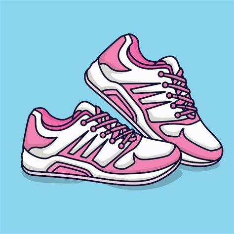 Zapatillas deporte zapatos ilustración vector de dibujos animados