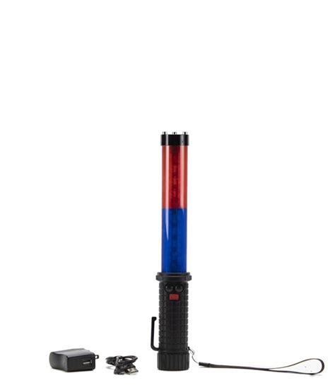 Led Traffic Baton Blue Red Rechargeable And Multifunctional Traffimex