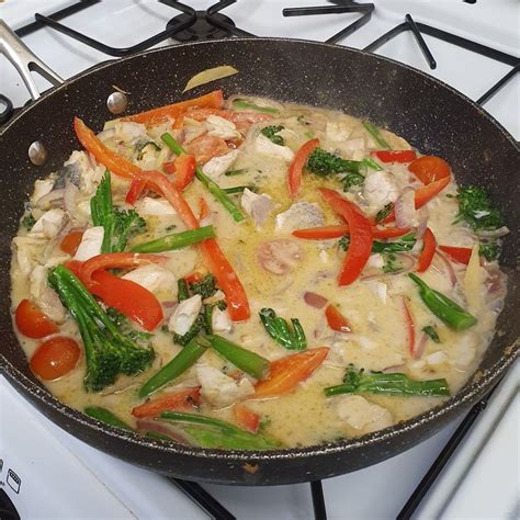 Delicious Sea Bass Thai Green Curry