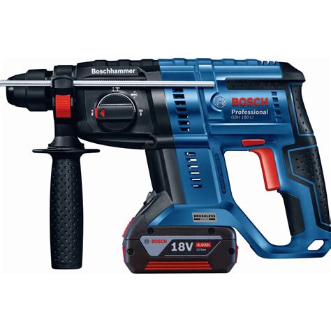 Bosch Gbh18v 21 18v Brushless Sds Hammer With 2x 4 0ah Batteries In