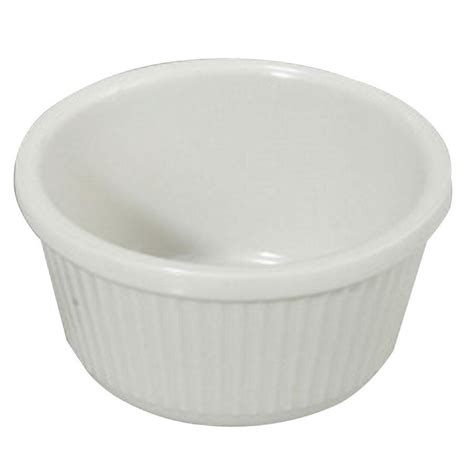 Oz White Fluted Melamine Ramekin Pack