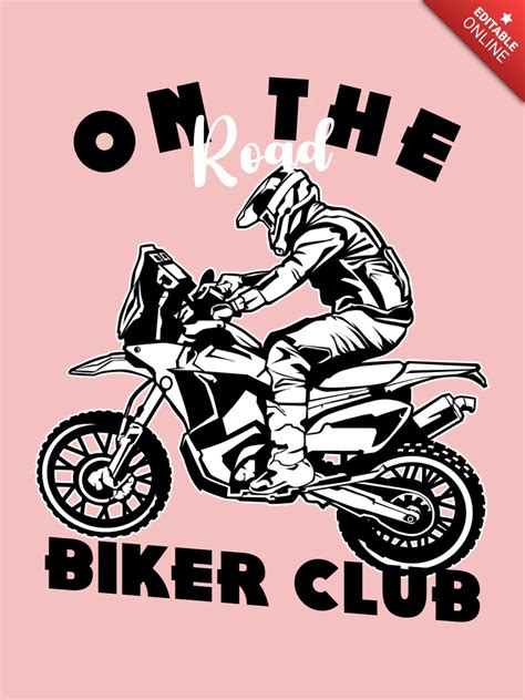 Biker Club Motorcycle T Shirt Design Template Free Design Template