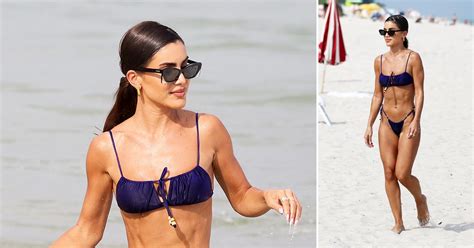 Camila Coelho Shows Off Her Model Figure In Royal Blue Bikini