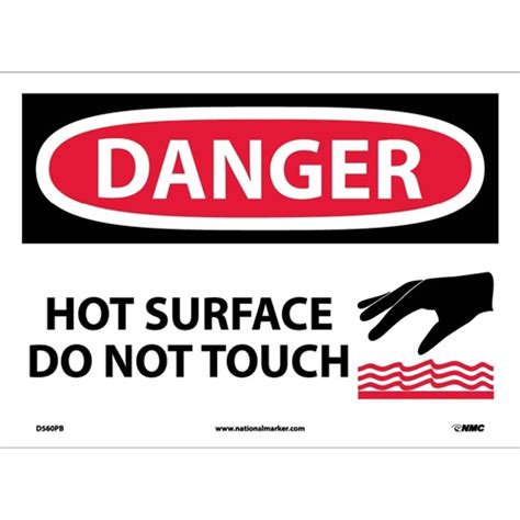 Danger Hot Surface Do Not Touch Sign D PB