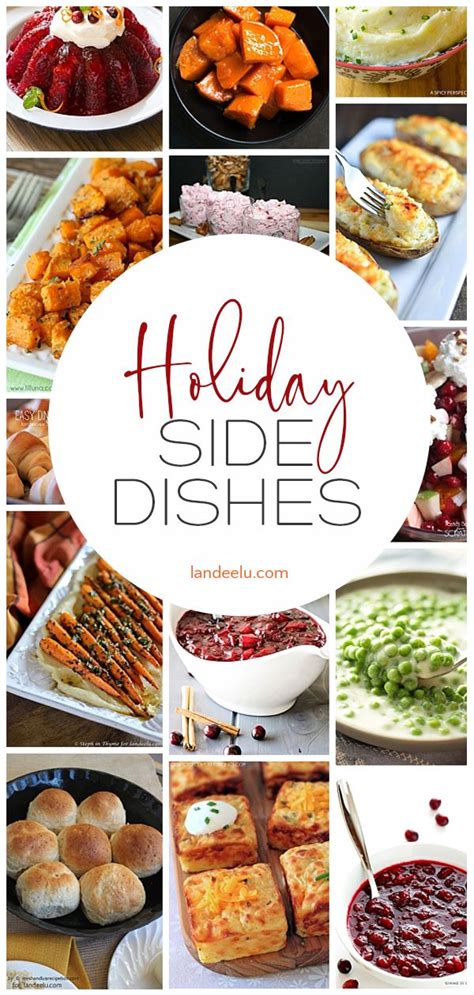 Holiday Side Dishes Collage With Text Overlay