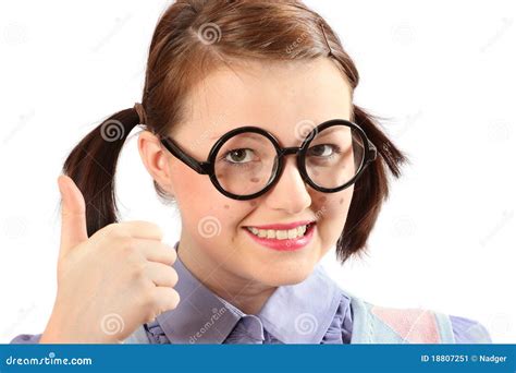 Fake Geeky Teenage Girl Stock Image Image 18807251