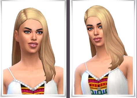 Birksches Sims Blog Full Side Part Straight Hair Sims Hairs