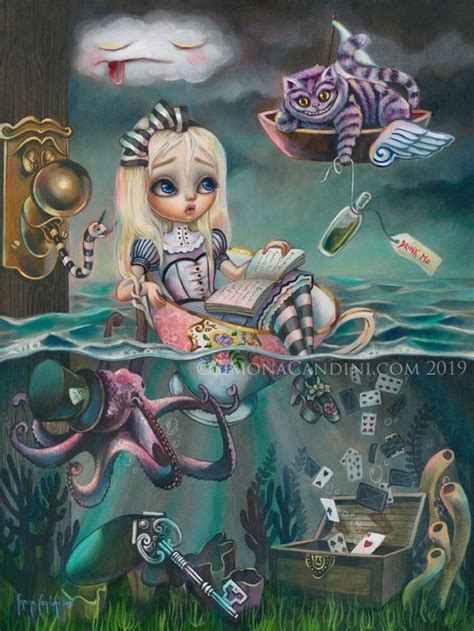 Alice In The Sea Of Tears Limited Edition Print Paper Canvas Signed Numbered Simona Candini Big