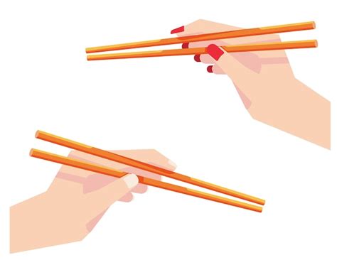 Premium Vector Illustration Vector Flat Cartoon On Chopsticks And