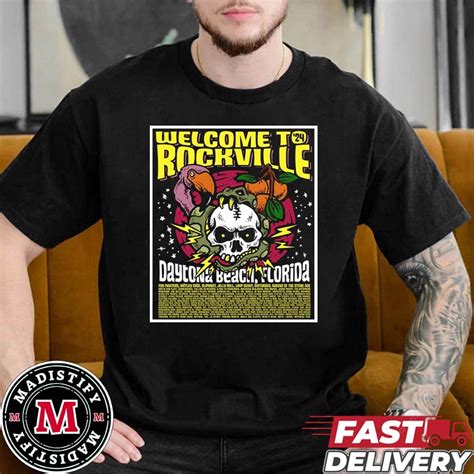 Welcome To Rockville Daytona Beach 2024 Line Up Unisex Essentials T ...