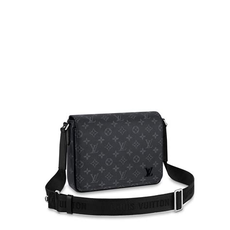 District Pm Messenger Bag Luxury Monogram Eclipse Grey Louis Vuitton