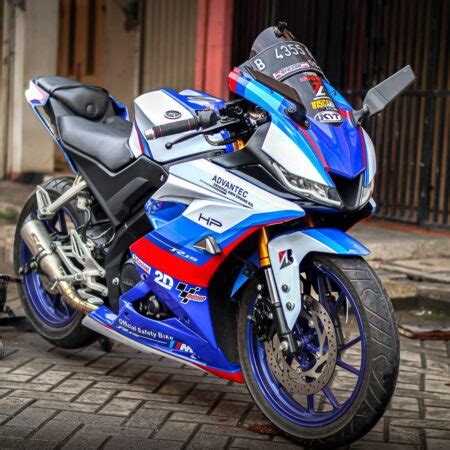 Decal Stiker Yamaha R15 V3 Putih Biru Nusakambangan Sticker