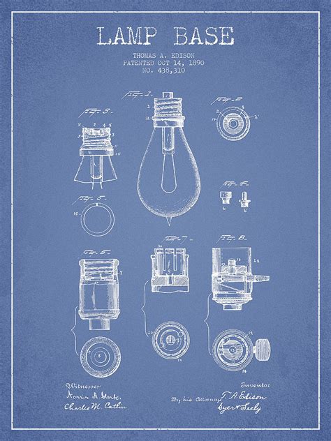 Thomas Edison Light Bulb Blueprints