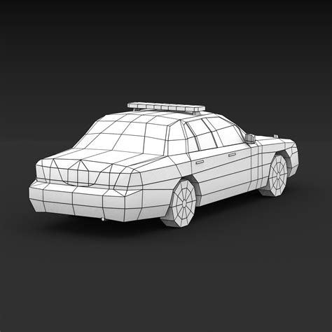 Police Car Free Vr Ar Low Poly D Model Cgtrader