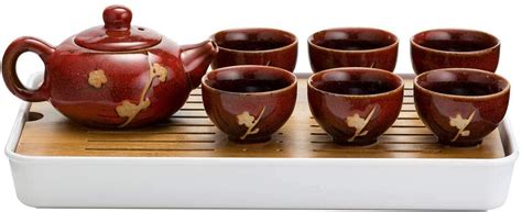 Tj Global Chinese Japanese Ceramic Tea Set Handmade Traditional