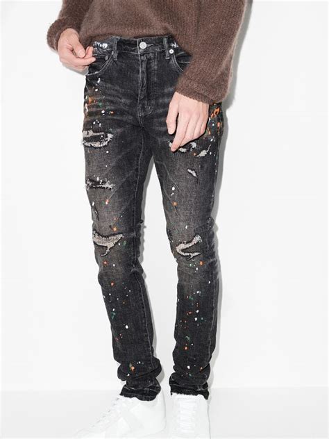 Jean Skinny Effet Taches De Peinture Eduaspirant