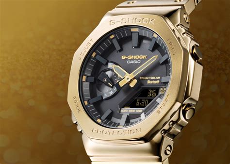 卡西欧发布黄金配色 G SHOCK 手表金属材质支持蓝牙连接 财经头条