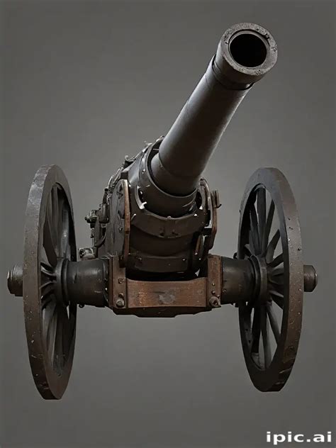 historic artillery piece displayed   neutral background