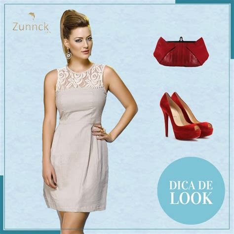 Que Tal Combinar Esse Vestido Nude Sapato E Bolsa Vermelhos Um Arraso