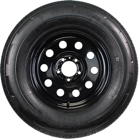 Amazon.com: Radial Trailer Tire On Rim ST205/75R15 205/75-15 15 5 Lug Wheel White Modular ...