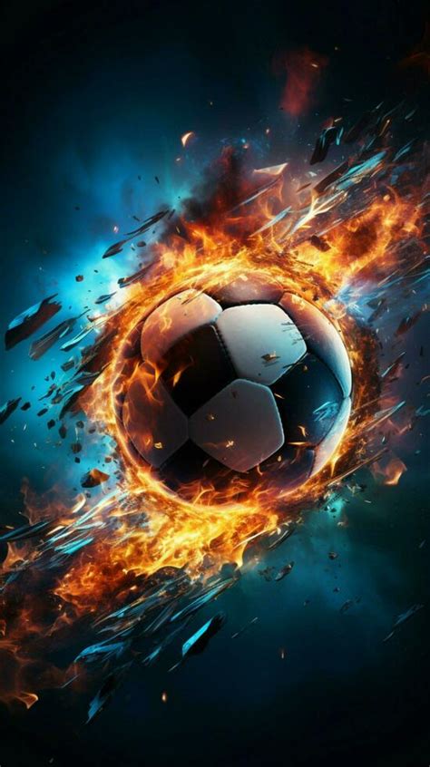 Artistic soccer render Abstract graphic elements enhance the ...