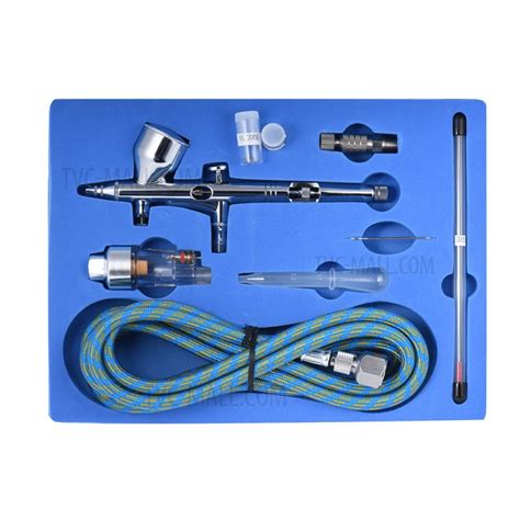 Gravity Feed Dual Action Airbrush Air Brush Kit Set Spray Gun With Air Hose