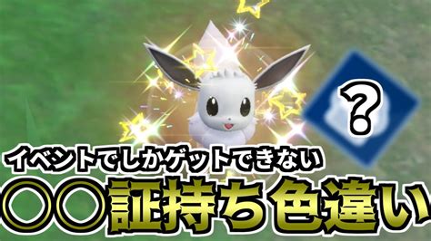 ポケモンSVイベント大量発生でしかゲットできない 証持ち色違いイーブイゆっくり実況 YouTube