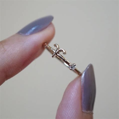 14K Aries Horoscope Birthstone Ring (Diamond + Aquamarine)