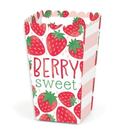 Big Dot Of Happiness Berry Sweet Strawberry Fruit Themed Birthday