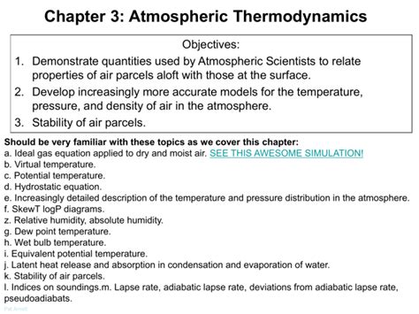 Atmospheric Thermodynamics