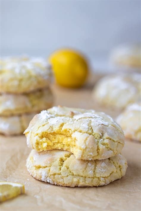 Soft And Chewy Lemon Crinkle Cookies Video Kroll S Korner