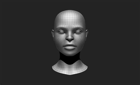 3d Model Female Head 4 Vr Ar Low Poly Cgtrader