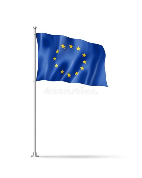 European Union Flag Isolated On White Stock Illustration Illustration