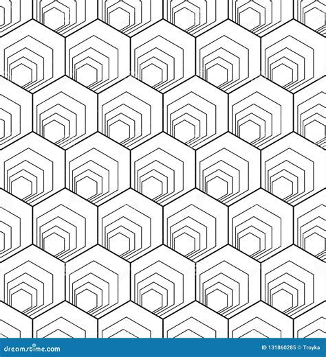 Modelo Inconsútil De Los Hexágonos Textura Geométrica Ilustración del