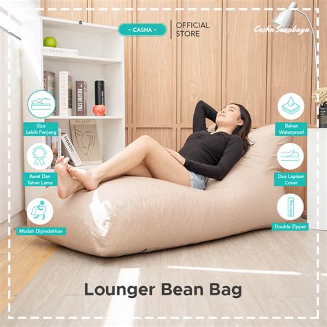 Jual Casha Lounger Bean Bag Bahan Waterproof Plus Isi Bean Bag Murah