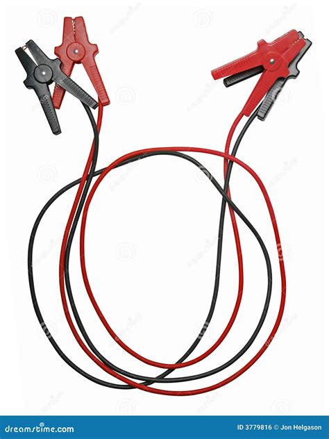 Jumper Cables For Charging Vehicle Battery Identify The Positive And ...